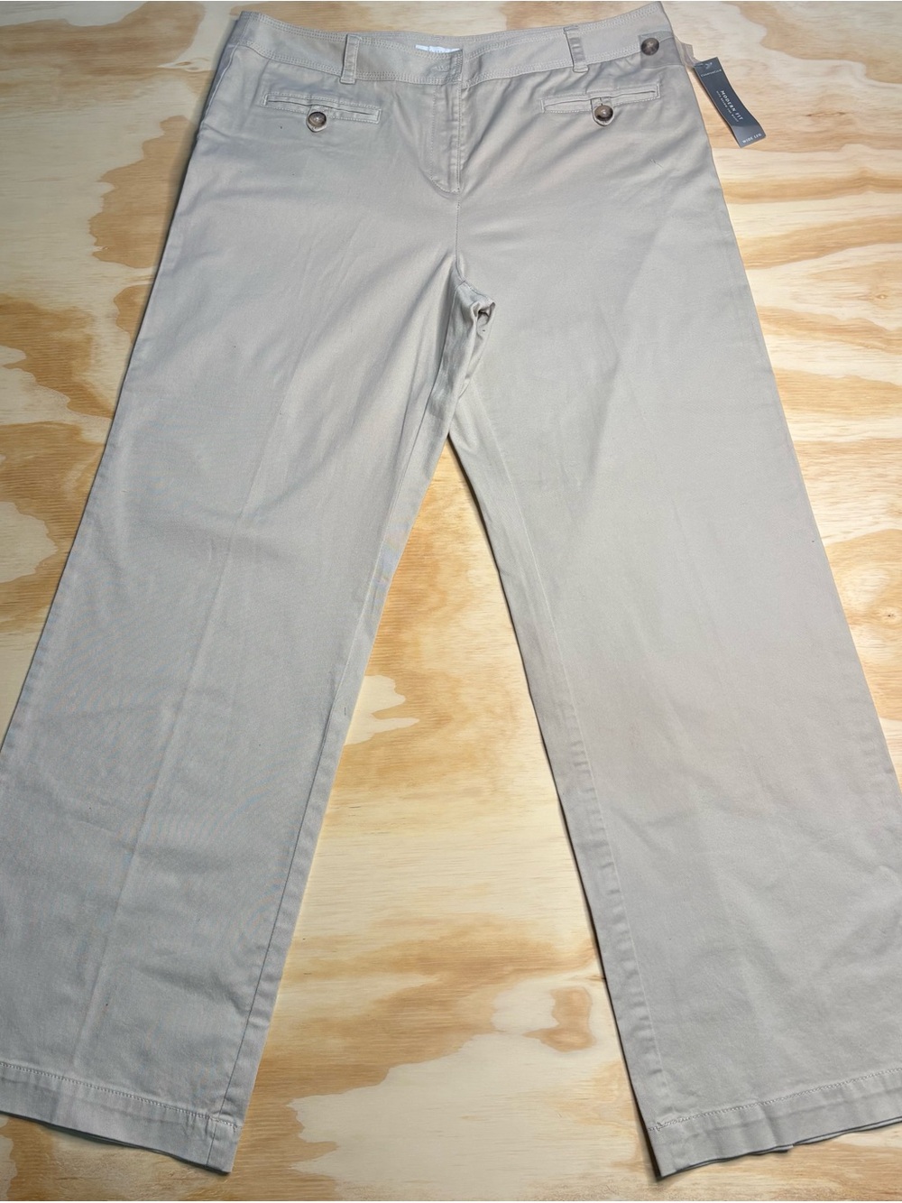 Charter Club Men's Khaki Straight-Leg Chinos Size 14
